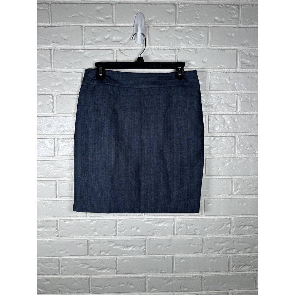 The Limited Denim Pencil Skirt Size 6 Y2K Office Chic Dark Wash Stretch